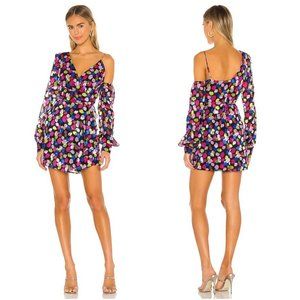 NBD Revolve Maxine Mini Wrap Dress In Painted Dot XS